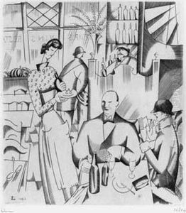 Le Diner Chez Le Bistrot. 1923.
