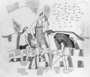 Les Trois Pecheuses. 1929. Les Trois Pecheuses. 1929.