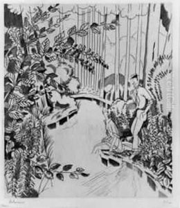 Le Ruisseau Sous Bois. 1927. by Jean Emile Laboureur