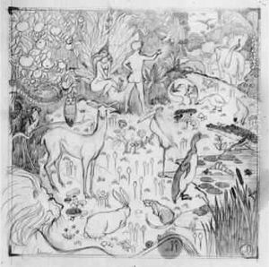 Le Paradis Terrestre. by Jean Emile Laboureur