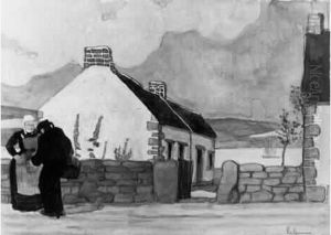 Chaumiere En Bretagne by Jean Emile Laboureur