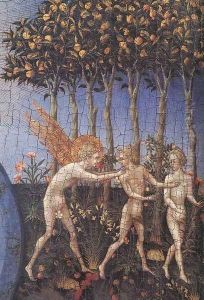 The Creation and the Expulsion from the Paradise (detail) c. 1445 by Giovanni di Paolo