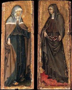 Sts Clare and Elizabeth of Hungary c. 1445 by Giovanni di Paolo