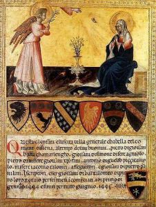 The Annunciation 1445 by Giovanni di Paolo
