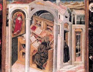 St. Jerome Appearing to St. Augustine 1465 by Giovanni di Paolo