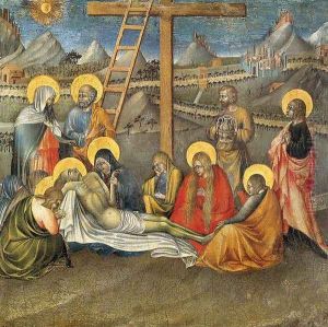 The Lamentation 1445 by Giovanni di Paolo