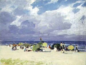 Purple Beach Scene by Edward Henry Potthast