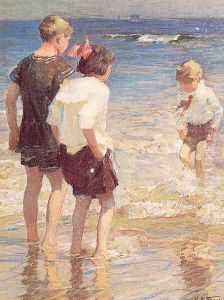 Children at Shore No. 3