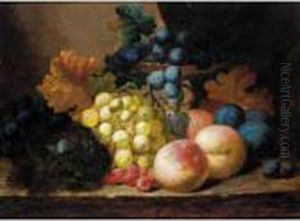 Still Life With Fruit, A Bird Nest And A Ladybird