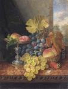 Still Life With Plums In A Silver Tazza