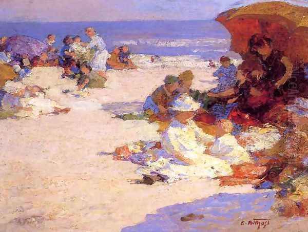 Picknickers on the Beach - view 1