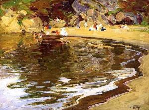 Bathers in a Cove by Edward Henry Potthast