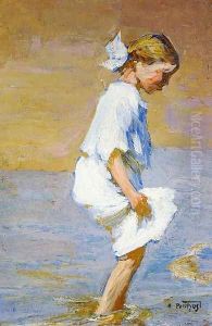 Wading at the Shore by Edward Henry Potthast