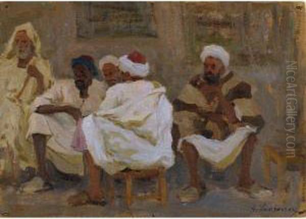 Men On A Village Street - view 1