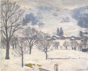 Snowy Village by Arnold Borisovic Lakowskij