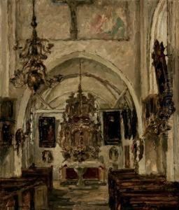 Church Interior by Arnold Borisovic Lakowskij