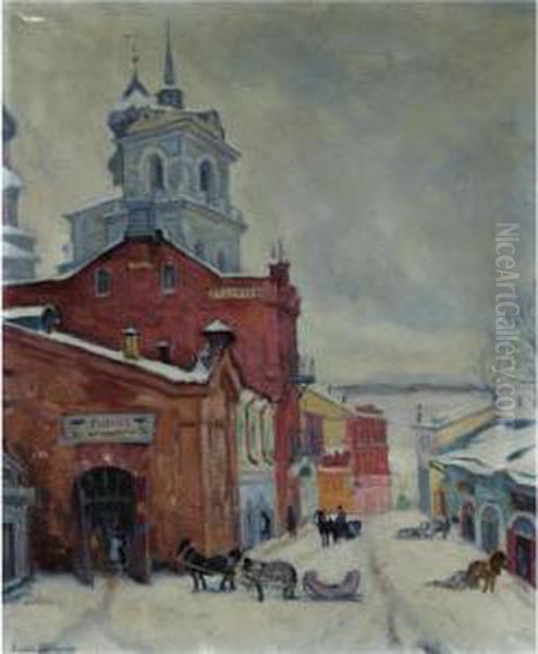 Russian Street In Winter - view 1