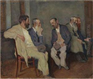 The Conversation, Circa 1935 by Arnold Borisovic Lakowskij