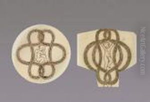 Bouchon De Flacon Et Couvercle De Boite < Amour > by Rene Lalique