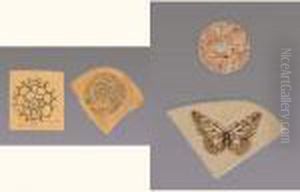Couvercles De Boites A Poudre En Metal Estampe. by Rene Lalique