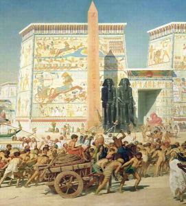 Wagon and Pylon, detail from Israel in Egypt