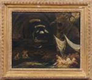 Baigneuse Dans Les Ruines De Thermes Romains