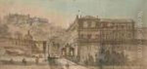 Vue Du Castel Sant'elmo Et Du Palazzo Reale A Naples by Jean-Baptiste Lallemand