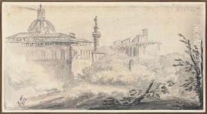 A View Of Rome From The Palatine Hill by Jean-Baptiste Lallemand