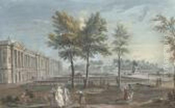 View Of The Place Louis Xv,
Later Place De La Concorde, Seen From The Champs-elysees, Paris - view 1