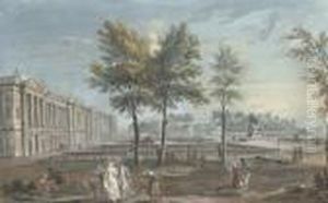 View Of The Place Louis Xv, 
Later Place De La Concorde, Seen From The Champs-elysees, Paris