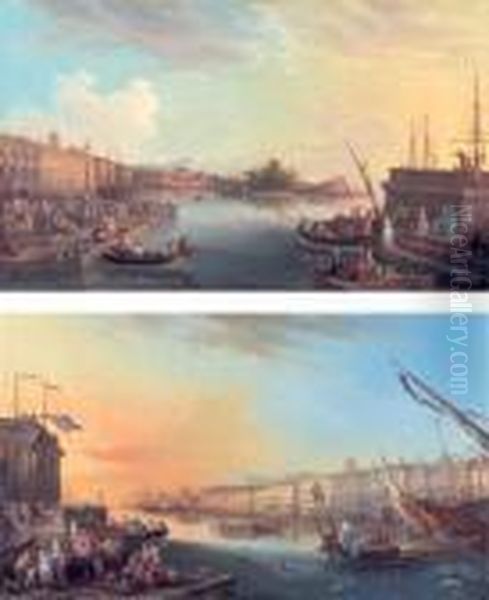 Vues Des Quais Du Port De Toulon Animes De Nombreux Personnages - view 1