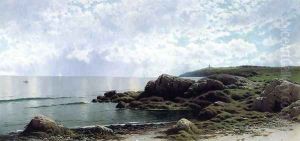 at low tide