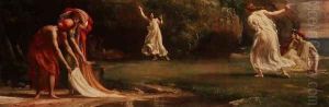 Nausicaa and her Maidens playing at ball