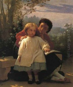 A Reading Lesson by Leon-Jean-Basile Perrault