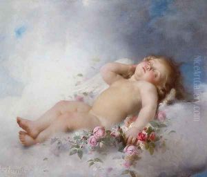 Sleeping Putto by Leon-Jean-Basile Perrault