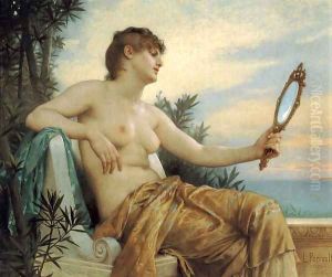 The Mirror 1866 by Leon-Jean-Basile Perrault