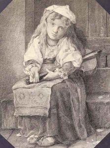 The young busker by Leon-Jean-Basile Perrault