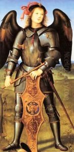 St Michael by Pietro Vannucci Perugino