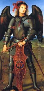 The Archangel Michael 1496-1500 by Pietro Vannucci Perugino
