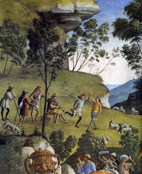 Moses's Journey into Egypt and the Circumcision of His Son Eliezer (detail-4) c. 1482 - view 1