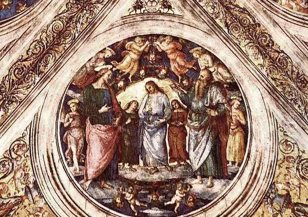 Christ Between The Baptist And The Satan Disguised As An Old Man - view 1