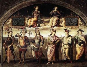 Fortitude and Temperance with Six Antique Heroes 1497