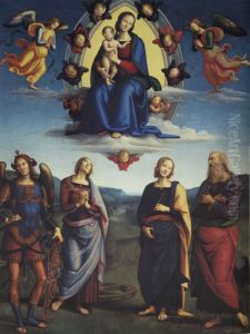 Madonna in Glory with the Child and Saints 1495-96 by Pietro Vannucci Perugino