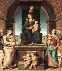 The Family of the Madonna 1500-02 by Pietro Vannucci Perugino
