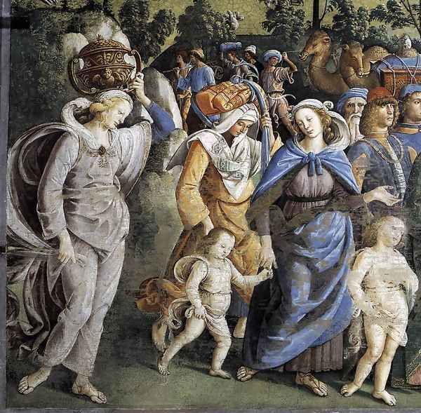 Moses's Journey into Egypt and the Circumcision of His Son Eliezer (detail-1) c. 1482 - view 1