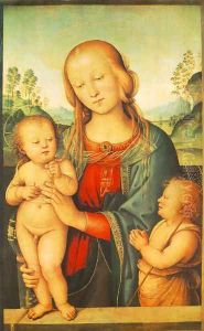 Madonna with Child and Little St John 1505-10 by Pietro Vannucci Perugino