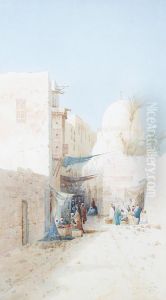 A Street In Cairo by Augustus Osborne Lamplough
