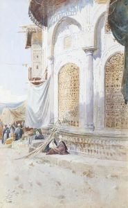 Near The Bazaar by Augustus Osborne Lamplough