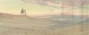 Arabs In The Desert At Dusk