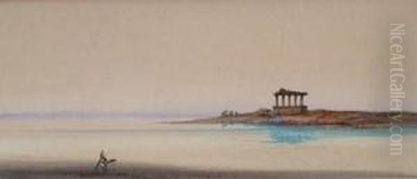 Desert Rider By Ruins On The Nile - view 1